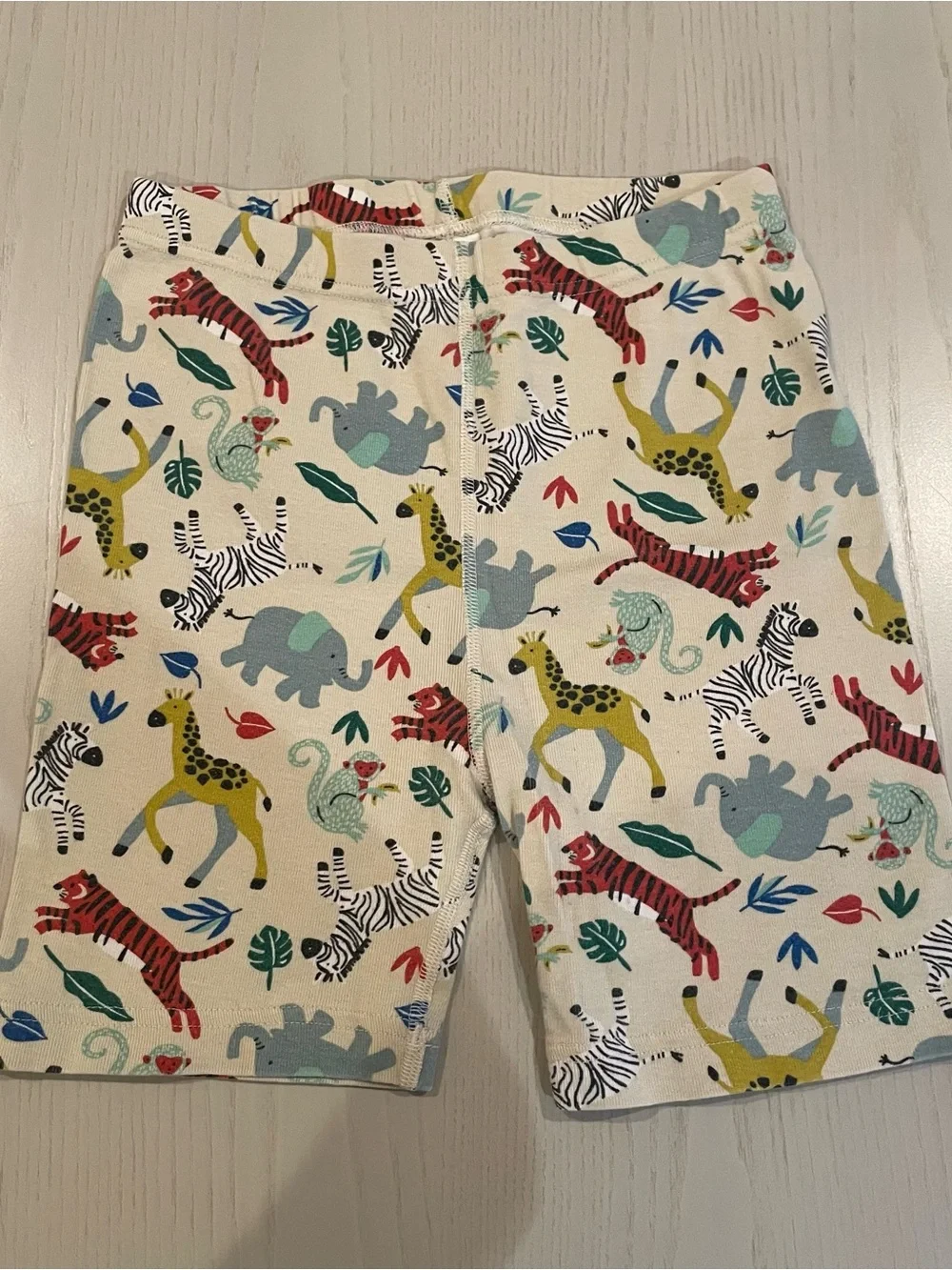 Hanna Andersson HannaJams Short John Pajama Set (Safari Animals) - Size 12 150